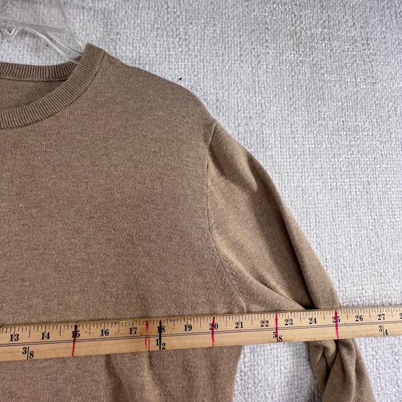 J. Crew Tan Cotton Crewneck Long Sleeve Sweater Men's Size L - Picture 6 of 16